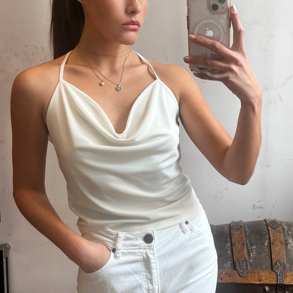 Zara top, white, small